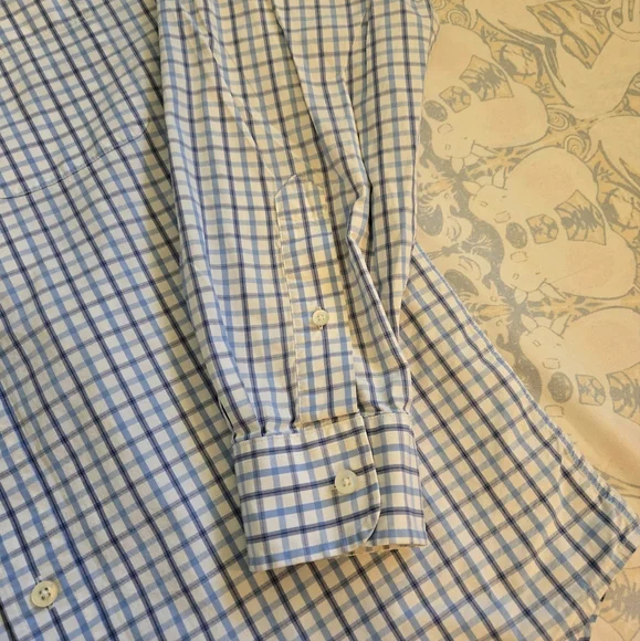 Vineyard Vines Classic Fit Murray Shirt Blue Plaid Button Down Pocket Shirt Med - Picture 7 of 8